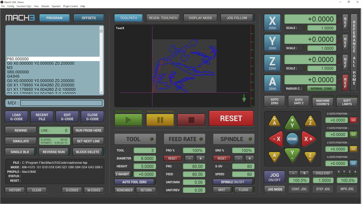 Screenset Tela Mach3 CNC DarkScreen