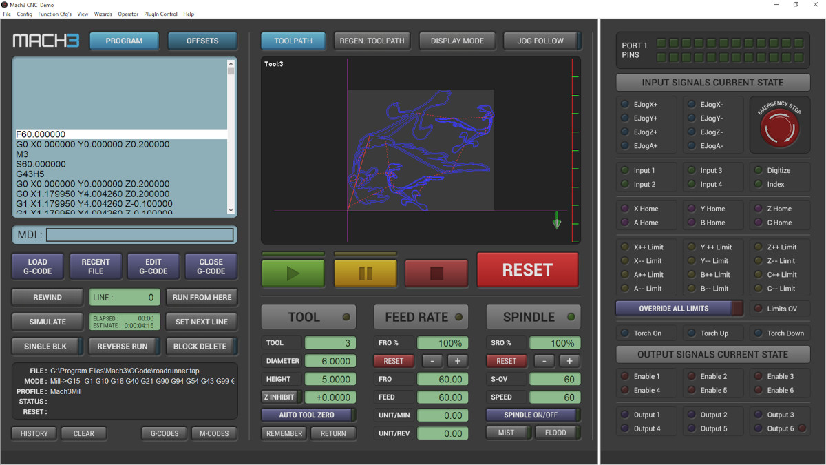 Screenset Tela Mach3 CNC DarkScreen