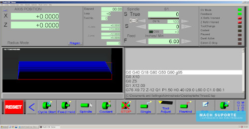 Ciclo de Rosca G76 para Torno CNC com Mach3 G-Code